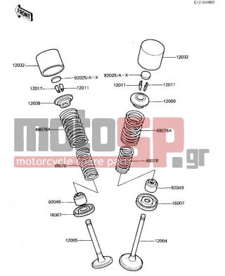 KAWASAKI - LTD SHAFT 1985 - Engine/Transmission - VALVES - 92025-1091 - SHIM,2.05T