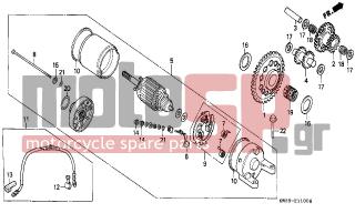 HONDA - NX250 (ED) 1988 - Electrical - STARTER MOTOR - 90122-MN4-008 - WASHER, STEEL PLATE