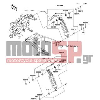 KAWASAKI - VULCAN® 1700 VAQUERO® 2012 -  - Suspension/Shock Absorber - 130AA0625 - BOLT-FLANGED,6X25