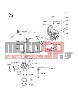 KAWASAKI - VULCAN® 1700 VAQUERO® 2012 - Engine/Transmission - Throttle - 16073-3707 - INSULATOR