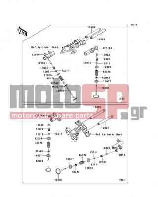 KAWASAKI - VULCAN® 1700 VAQUERO® 2012 - Engine/Transmission - Valve(s) - 92049-0009 - SEAL-OIL,RVC2 6 10.5 9.4