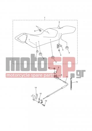 YAMAHA - FZ6-S (GRC) 2006 - Body Parts - SEAT - 4BP-24792-00-00 - Plate