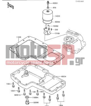 KAWASAKI - CANADA ONLY 1984 - Engine/Transmission - BREATHER COVER/OIL PAN - 16112-004 - GASKET,OIL PAN