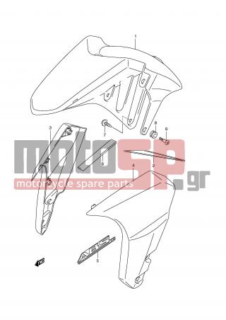 SUZUKI - GSX1300 BKing (E2)  2009 - Body Parts - FRONT FENDER (WITH ABS,MODEL L0)  - 53110-23H00-CWH - FENDER, FRONT