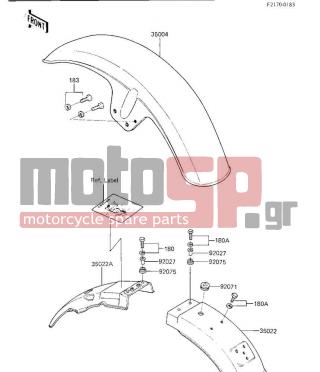 KAWASAKI - CANADA ONLY 1984 - Body Parts - FENDERS - 92075-277 - DAMPER RUBBER