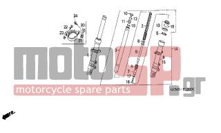 HONDA - SZX50 (X8R) (IT) 2001 - Suspension - FRONT FORK - 90601-354-000 - RING, OIL SEAL STOP