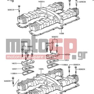 KAWASAKI - GPZ 1984 - Engine/Transmission - CYLINDER HEAD COVER - 92002-1070 - BOLT,6X52