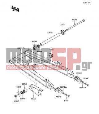 KAWASAKI - GPZ 1984 -  - SWING ARM - 92015-1364 - NUT,8MM