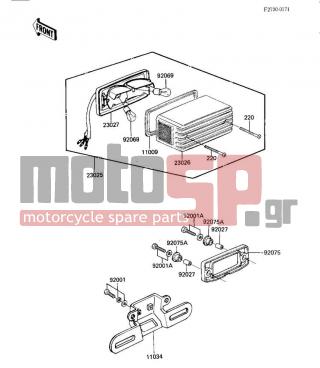 KAWASAKI - GPZ 1984 -  - TAILLIGHT - 11034-1922 - BRACKET