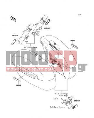 KAWASAKI - VULCAN® 1700 VOYAGER® 2012 - Body Parts - Reflectors - 92015-1656 - NUT,FLANGED,5MM