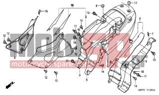 HONDA - XL1000VA (ED)-ABS Varadero 2004 - Body Parts - SEAT COWL/SIDE COVER - 83510-MBT-D50 - COVER, R. SIDE