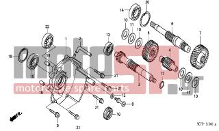 HONDA - FJS600A (ED) ABS Silver Wing 2003 - Engine/Transmission - TRANSMISSION - 90401-MCT-000 - WASHER, THRUST, 22MM