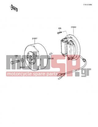 KAWASAKI - KDX200 1984 -  - GENERATOR - 130P0835 - BOLT-FLANGED