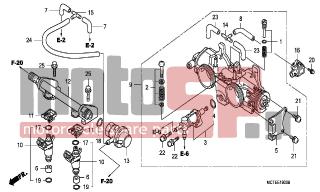 HONDA - FJS600A (ED) ABS Silver Wing 2007 - Engine/Transmission - THROTTLE BODY - 91301-PLC-000 - O-RING, 7.47X3.6