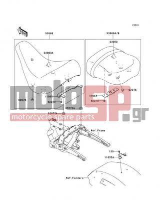 KAWASAKI - VULCAN® 1700 VOYAGER® ABS 2012 - Body Parts - Seat - 53066-0232-MA - SEAT-ASSY,FR,BLACK