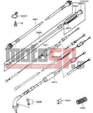 KAWASAKI - KE100 1984 -  - CABLES