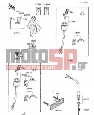 KAWASAKI - KE100 1984 -  - IGNITION SWITCH/LOCKS/REFLECTORS