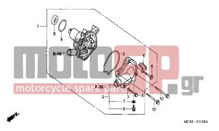 HONDA - XL650V (ED) TransAlp 2006 - Κινητήρας/Κιβώτιο Ταχυτήτων - WATER PUMP - 19226-MM9-000 - GASKET, WATER PUMP COVER