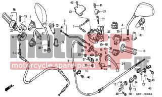 HONDA - SES125 (ED) 2002 - Frame - HANDLE LEVER/SWITCH/CABLE - 53168-GAH-A00 - HOUSING, UPPER THROTTLE