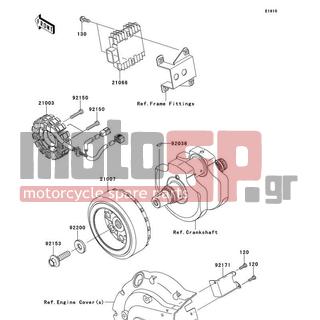 KAWASAKI - VULCAN® 900 CLASSIC 2012 -  - Generator - 92150-1433 - BOLT,SOCKET,6X30