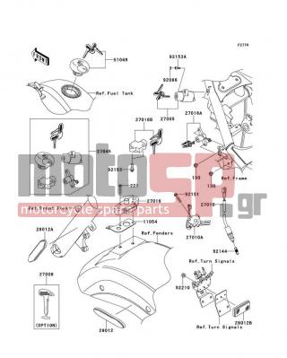 KAWASAKI - VULCAN® 900 CLASSIC 2012 -  - Ignition Switch/Locks/Reflectors - 27016-1098 - LOCK-ASSY,SEAT STRIKER