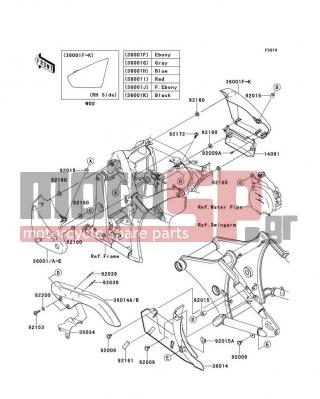 KAWASAKI - VULCAN® 900 CLASSIC 2012 - Body Parts - Side Covers/Chain Cover - 92161-0124 - DAMPER