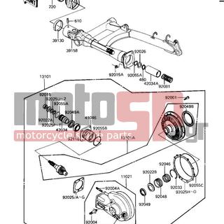 KAWASAKI - LTD SHAFT 1984 - Κινητήρας/Κιβώτιο Ταχυτήτων - DRIVE SHAFT/FINAL GEARS - 92055-049 - 