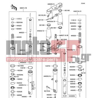 KAWASAKI - VULCAN® 900 CLASSIC 2012 -  - Front Fork - 44033-0069-21 - COVER-FORK,LH,F.BLACK