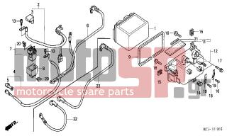 HONDA - FJS600A (ED) ABS Silver Wing 2003 - Electrical - BATTERY - 93404-0602007 - BOLT-WASHER, 6X20