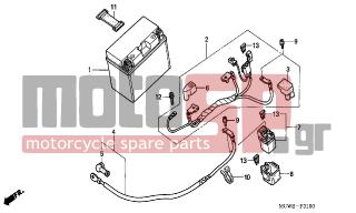 HONDA - VFR800 (ED) 2006 - Electrical - BATTERY - 32401-MCW-D00 - CABLE, STARTER BATTERY
