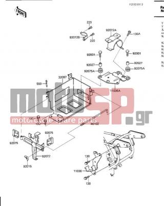 KAWASAKI - VOYAGER 1984 -  - BATTERY CASE - 130C0612 - BOLT-FLANGED,6X12