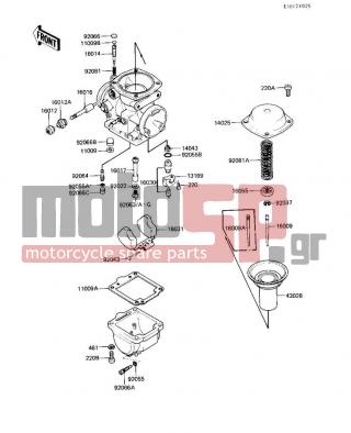 KAWASAKI - CSR 1983 - Engine/Transmission - CARBURETOR PARTS ('83 H3) - 220B0508 - SCREW PAN HEAD 5X8