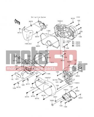 KAWASAKI - VULCAN® 900 CUSTOM 2012 - Κινητήρας/Κιβώτιο Ταχυτήτων - Engine Cover(s) - 92171-0739 - CLAMP