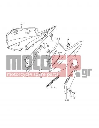 SUZUKI - GSX1400 (E2) 2003 - Body Parts - FRAME COVER (MODEL K2) - 09139-06087-000 - SCREW