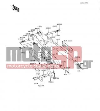 KAWASAKI - KX125 1983 -  - SWING ARM (KX125-B1) - 92001-1027 - BOLT,CHAIN ADJUSTER