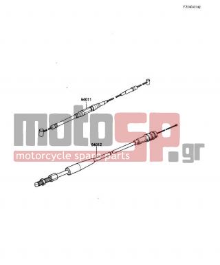 KAWASAKI - KX500 1983 -  - CABLES ('83 A1) - 54012-1118 - CABLE-THROTTLE