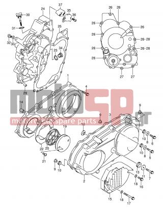 SUZUKI - AN250 (E2) Burgman 2001 - Engine/Transmission - CRANKCASE COVER (MODEL K1/K2) - 11351-14F01-000 - COVER, MAGNETO