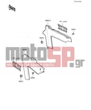 KAWASAKI - KX500 1983 - Εξωτερικά Μέρη - SIDE COVERS ('83 A1) - 92075-1067 - DAMPER,SIDE COVER