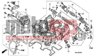 HONDA - VFR1200FB (ED) 2011 - Engine/Transmission - THROTTLE BODY - 16453-MGE-003 - CLIP, HOSE(D15.8)