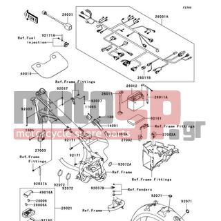 KAWASAKI - W800 (EUROPEAN) 2012 -  - Chassis Electrical Equipment - 49016-0574 - COVER-SEAL,FUSE