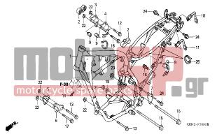 HONDA - XR125L (ED) 2005 - Frame - FRAME BODY - 50531-KRH-D00 - PLATE, R. UPPER ENGINE HANGER