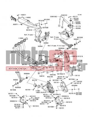 KAWASAKI - Z1000 2012 -  - Muffler(s) - 11060-1103 - GASKET,EXHAUST PIPE HOLDER
