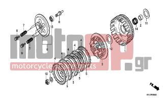 HONDA - CBR250R (ED) ABS   2011 - Engine/Transmission - CLUTCH - 22116-KYJ-900 - GUIDE, CLUTCH OUTER