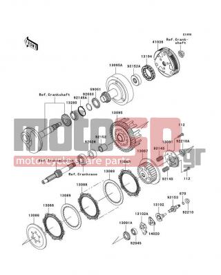 KAWASAKI - AN112 2011 - Κινητήρας/Κιβώτιο Ταχυτήτων - Clutch - 92153-0525 - BOLT,CLUTCH RELEASE