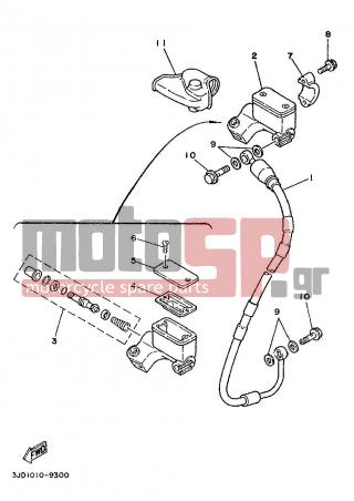 YAMAHA - YZ250 (EUR) 1989 - Φρένα - FRONT MASTER CYLINDER - 90201-10118-00 - Washer, Plate