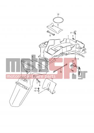 SUZUKI - DL1000 (E2) V-Strom 2007 - Body Parts - REAR FENDER - 02122-0620B-000 - SCREW