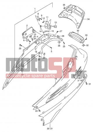 SUZUKI - AG100 X (E71) Address 1999 - Body Parts - FRAME COVER (MODEL T/V/X/Y) - 76520-40D00-000 - OPENER ASSY, FUEL LID