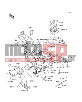 KAWASAKI - CANADA ONLY 2011 -  - Frame Fittings - 12053-0001 - GUIDE-CHAIN