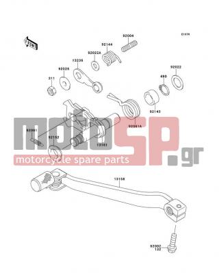 KAWASAKI - CANADA ONLY 2011 - Engine/Transmission - Gear Change Mechanism - 13236-1209 - LEVER-COMP,NEUTRAL POSITION