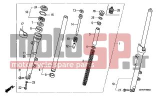 HONDA - CBF600S (ED) 2006 - Suspension - FRONT FORK - 90544-283-000 - WASHER, SPECIAL, 8MM(SHOWA)